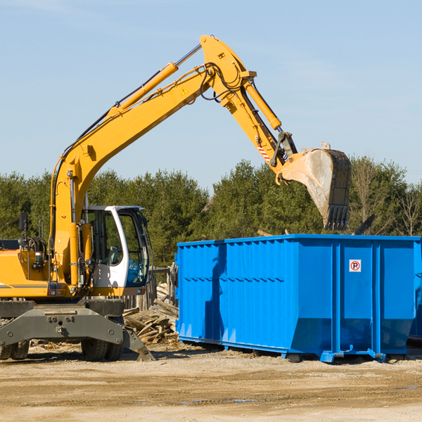 are there any restrictions on where a residential dumpster can be placed in Cottonwood Shores